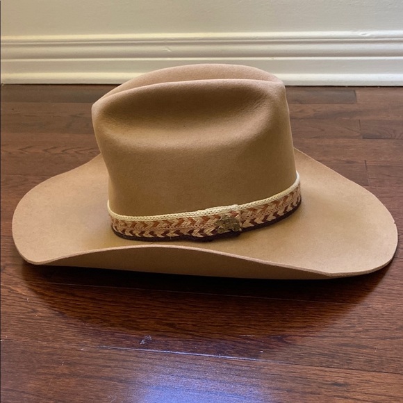 Resistol Accessories - Resistol Pawnee Puma Western Hat Size 6 5/8 Tan Wool Felt Vintage Cowboy Hat